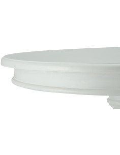 Sellette haute shabby chic Ronde 70 cm Bois Blanc Patiné Avenor 
