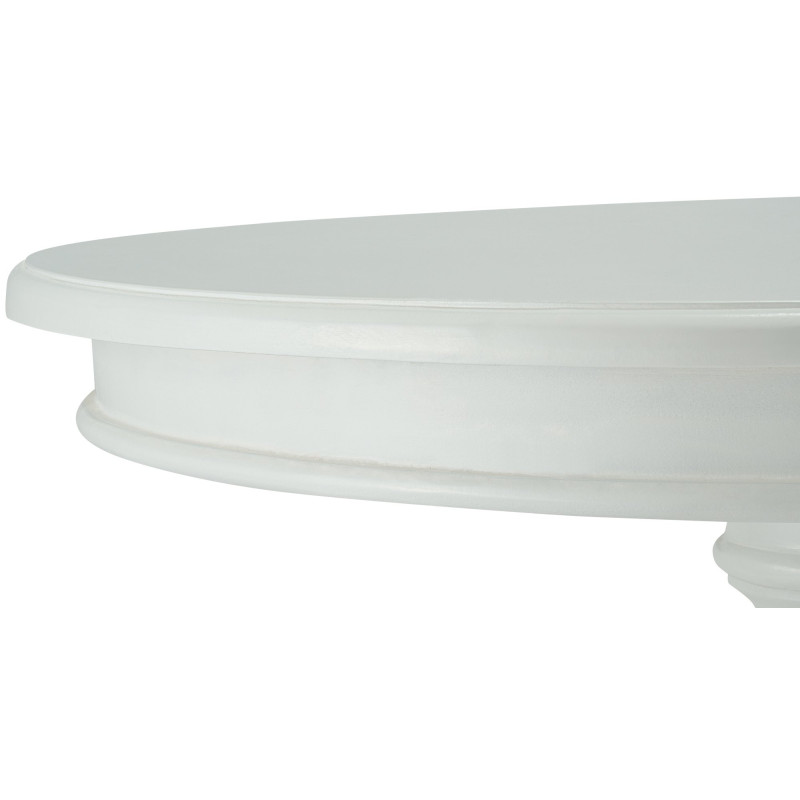 Sellette haute shabby chic Ronde 70 cm Bois Blanc Patiné Avenor 