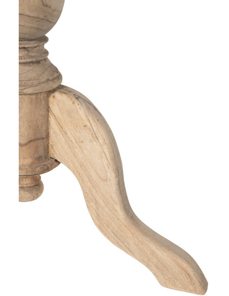 Table d'appoint shabby chic Ronde 50 cm Bois Naturel Avenor 
