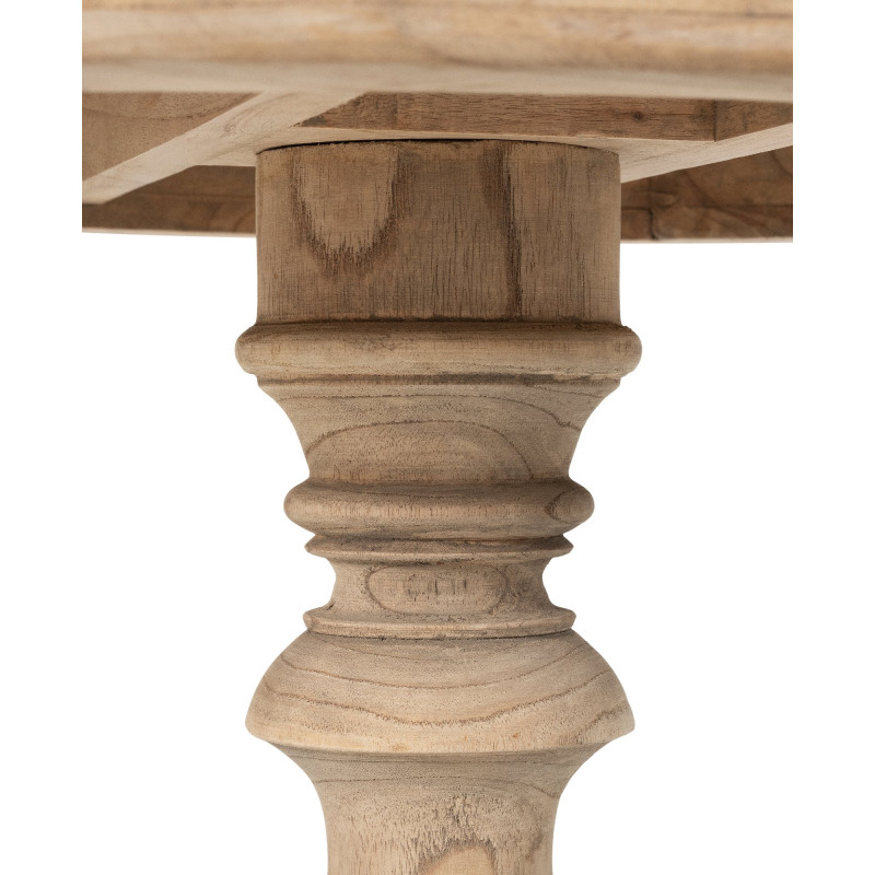 Table d'appoint shabby chic Ronde 50 cm Bois Naturel Avenor 