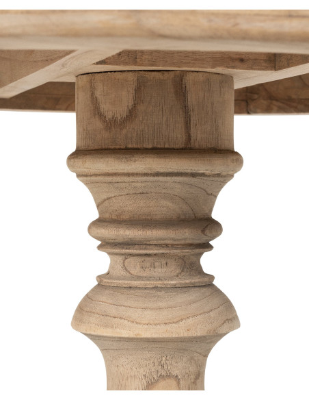 Table d'appoint shabby chic Ronde 50 cm Bois Naturel Avenor 