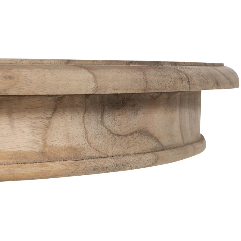 Table d'appoint shabby chic Ronde 50 cm Bois Naturel Avenor 