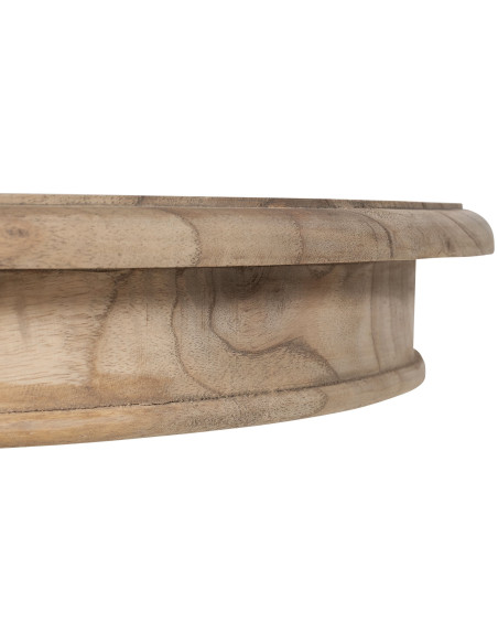 Table d'appoint shabby chic Ronde 50 cm Bois Naturel Avenor 
