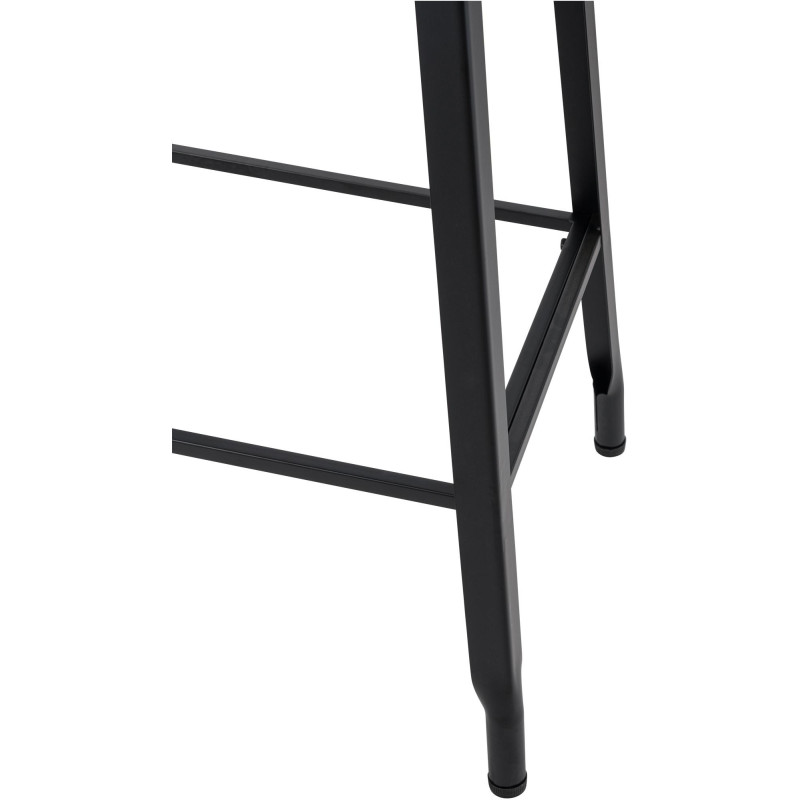 Tabouret de bar industriel chic Métal Noir Mat Wavin - 3