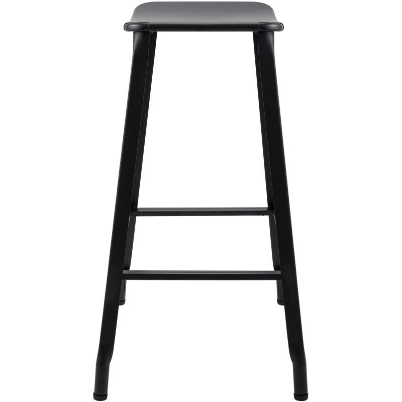Tabouret de bar industriel chic Métal Noir Mat Wavin - 5