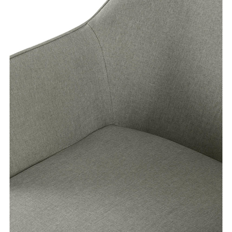 Fauteuil de table scandinace chic Tissu Gris clair Métal Noir Mat Enlor - 5