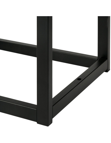 Banc capitonné moderne chic 3 places Velours Blanc crème Métal Noir Mat Warel - 3
