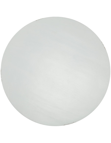 Sellette haute moderne Ronde 60 cm Bois de mindi Blanc Nesin - 2