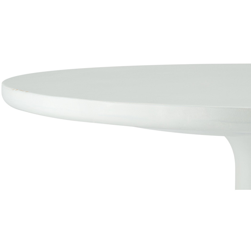 Sellette haute moderne Ronde 60 cm Bois de mindi Blanc Nesin - 3