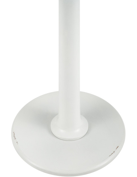 Sellette haute moderne Ronde 60 cm Bois de mindi Blanc Nesin - 4