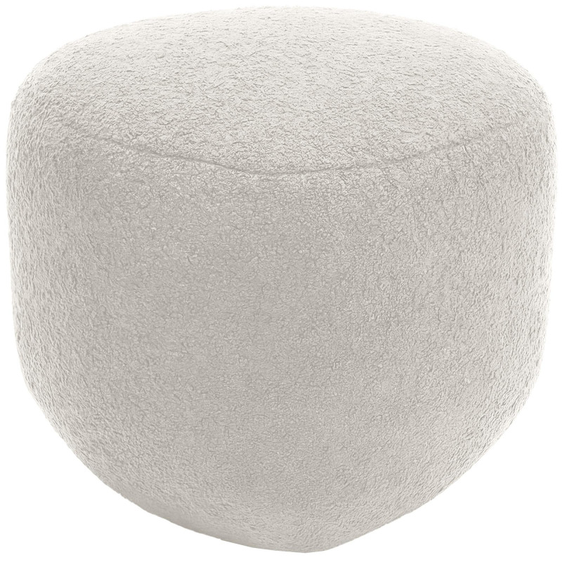 Pouf organique bouclette Galet Tissu Vert foncé Bouclé Bois Koelo - 1