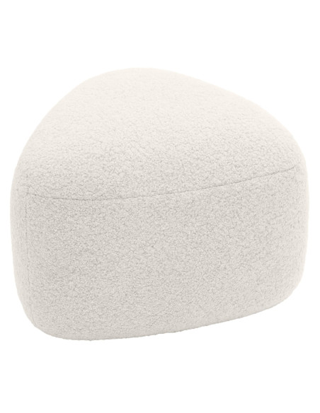 Pouf organique bouclette Galet Tissu Vert foncé Bouclé Bois Koelo - 2
