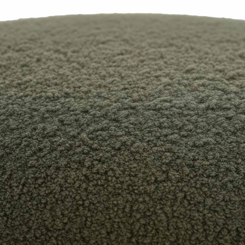 Pouf organique bouclette Galet Tissu Gris foncé Bouclé Bois Koelo - 3
