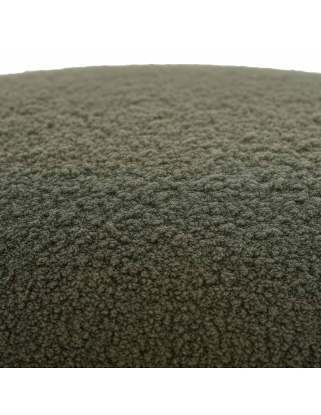 Pouf organique bouclette Galet Tissu Gris foncé Bouclé Bois Koelo - 3