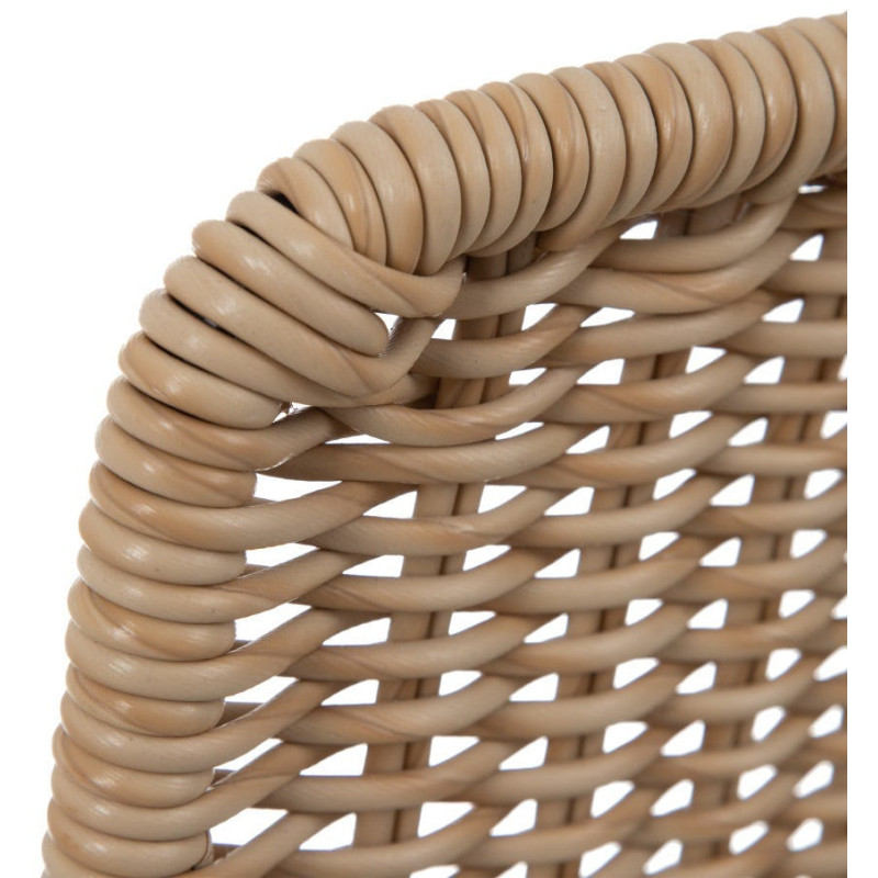 Chaise de jardin bohème Naturel Tressé Métal Noir Vaeli - 5