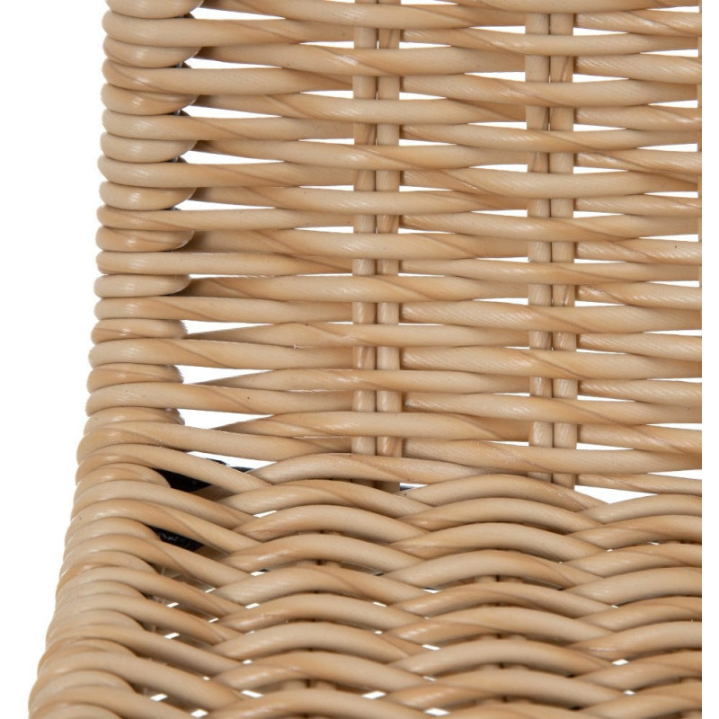 Chaise de jardin bohème Naturel Tressé Métal Noir Vaeli - 6