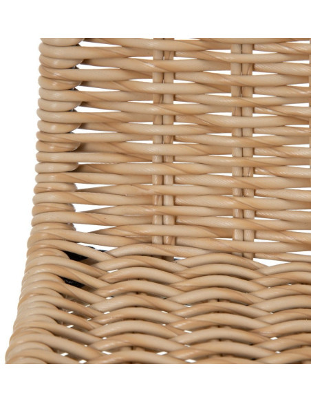 Chaise de jardin bohème Naturel Tressé Métal Noir Vaeli - 6