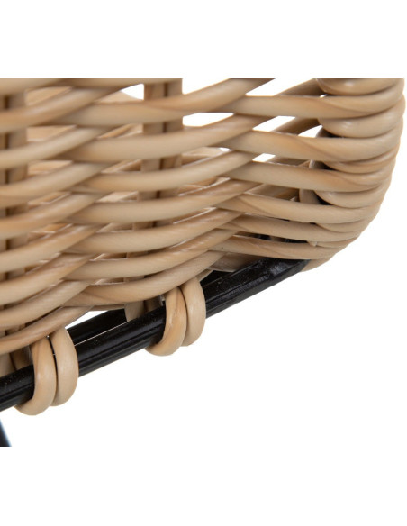Chaise de jardin bohème Naturel Tressé Métal Noir Vaeli - 8