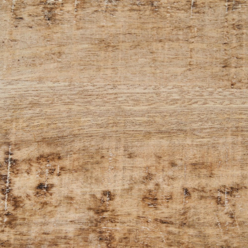 Meuble tv rustique chic 4 portes Blanc Patiné Verre Transparent Zinor - 4