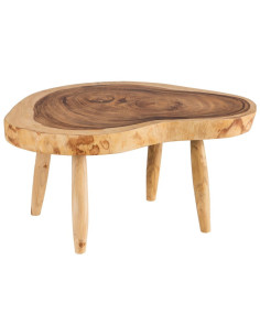 Table basse rustique chic Organique 70 cm Naturel Semir - 1