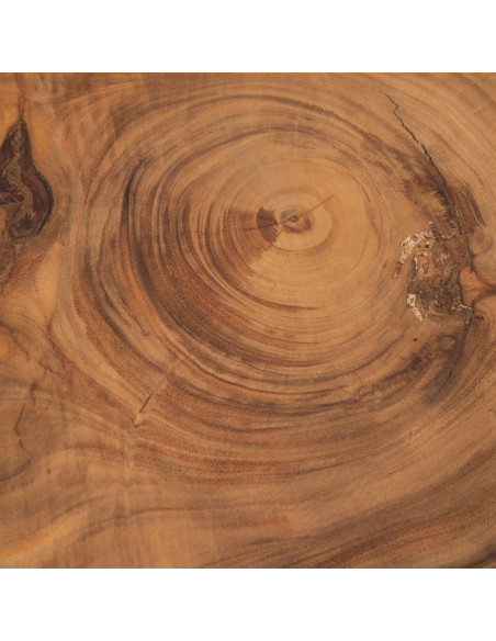 Table basse rustique chic Organique 70 cm Naturel Semir - 4