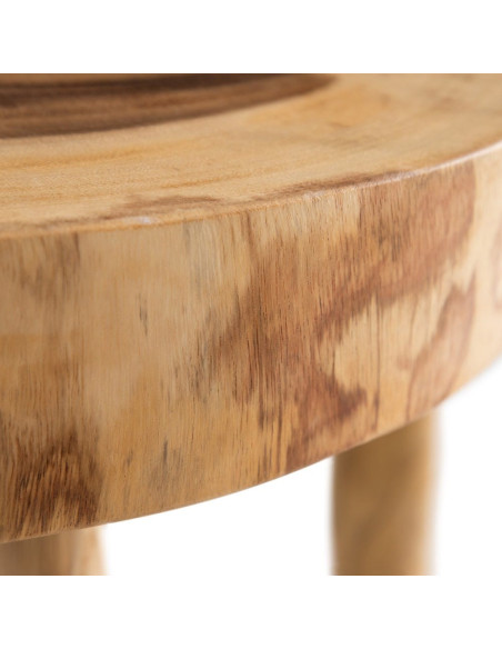 Table basse rustique chic Organique 70 cm Naturel Semir - 7