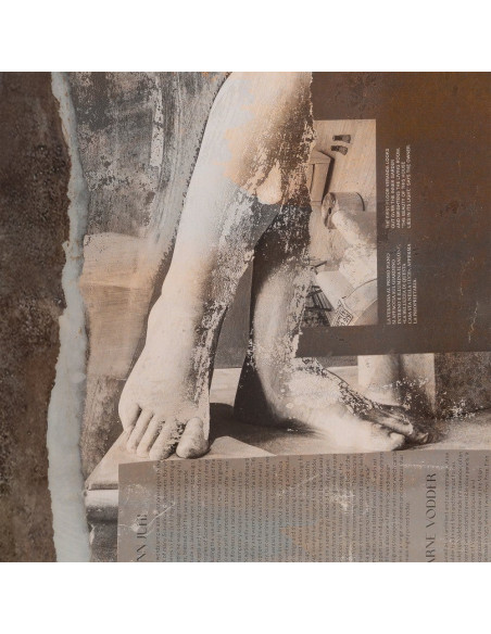 Grand Tableau mural moderne imprimé antique Les Trois Grâces Cadre PS marron effet bois 104x104 Gracias - 3