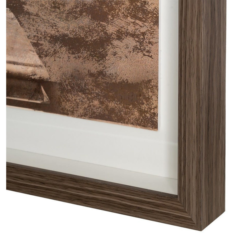 Grand Tableau mural moderne imprimé antique Les Trois Grâces Cadre PS marron effet bois 104x104 Gracias - 5