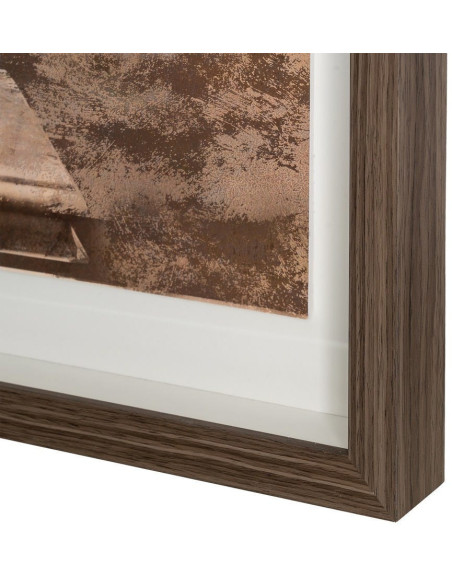 Grand Tableau mural moderne imprimé antique Les Trois Grâces Cadre PS marron effet bois 104x104 Gracias - 5