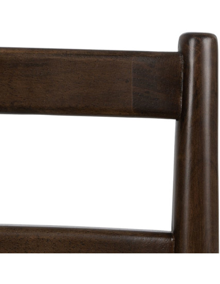 Chaise scandinave chic Beige Tressé Bois d'hévéa Marron Emyro - 11