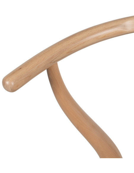 Chaise salle à manger scandinave Beige Bois de hêtre Naturel Vasen - 8