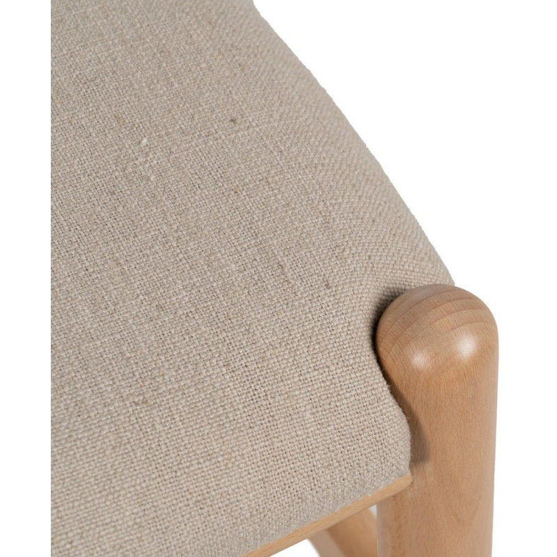 Chaise salle à manger scandinave Beige Bois de hêtre Naturel Vasen - 9