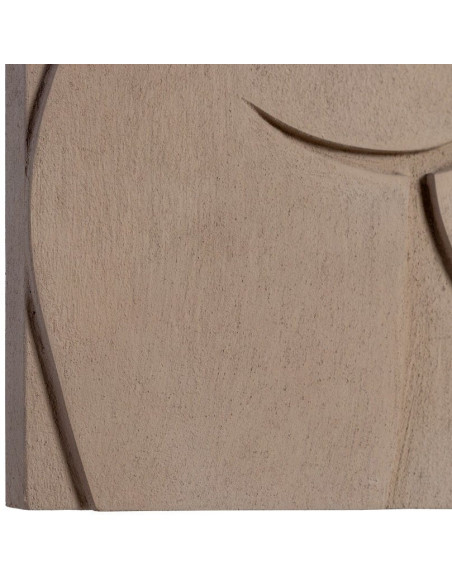 Grand Tableau mural relief Nu féminin 80x120 Beige Noir Navik - 2