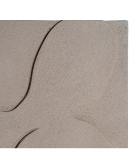 Grand Tableau mural relief Nu féminin 80x120 Beige Noir Navik - 3