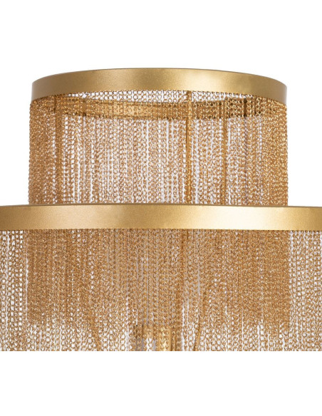 Grand Lampadaire sur pied moderne chic Franges Hauteur 151 cm Doré Liarn 