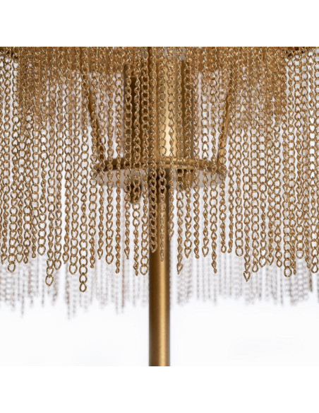 Grand Lampadaire sur pied moderne chic Franges Hauteur 151 cm Doré Liarn 