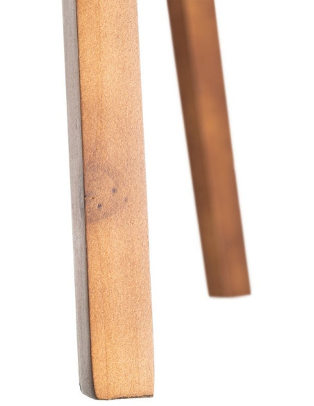 Grand Lampadaire trépied moderne 1 étagère Hauteur 151 cm Marron Lin Beige Laric - 6