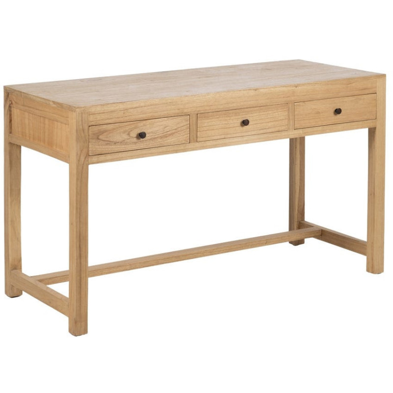 Grande Console rustique chic 3 tiroirs 130 cm Naturel Nakel - 1