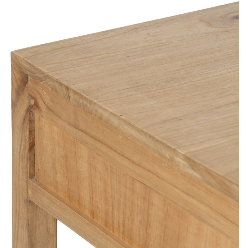 Grande Console rustique chic 3 tiroirs 130 cm Naturel Nakel - 4