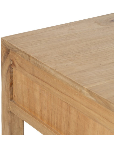 Grande Console rustique chic 3 tiroirs 130 cm Naturel Nakel - 4