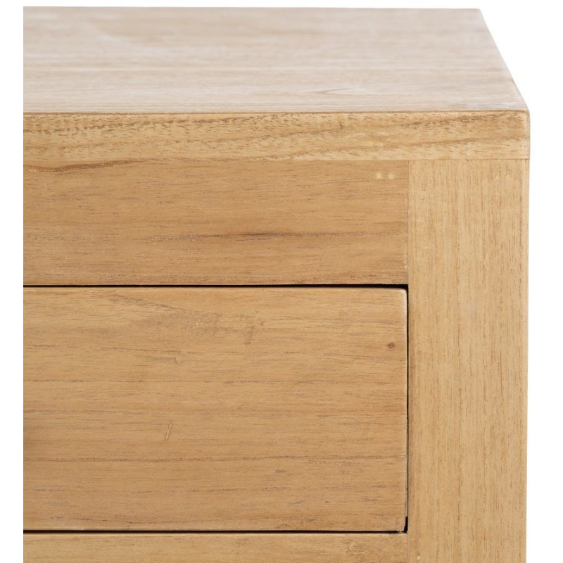 Grande Console rustique chic 3 tiroirs 130 cm Naturel Nakel - 7