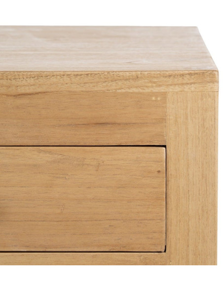 Grande Console rustique chic 3 tiroirs 130 cm Naturel Nakel - 7