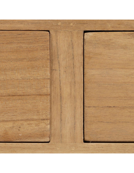 Grande Console rustique chic 3 tiroirs 130 cm Naturel Nakel - 8