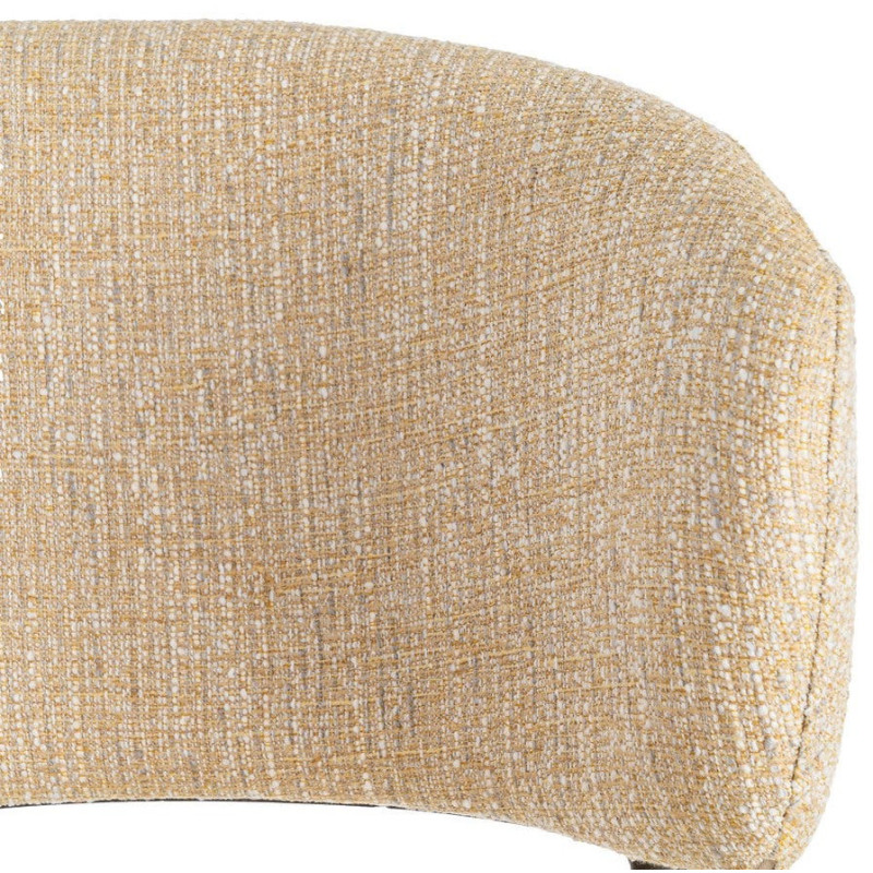 Chaise Rétro chic Moutarde Chiné Métal Noir Ranio (Lot de 2) - 9