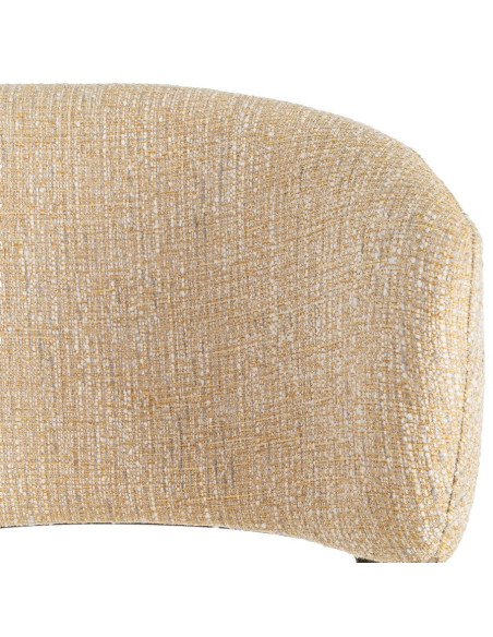 Chaise Rétro chic Moutarde Chiné Métal Noir Ranio (Lot de 2) - 9