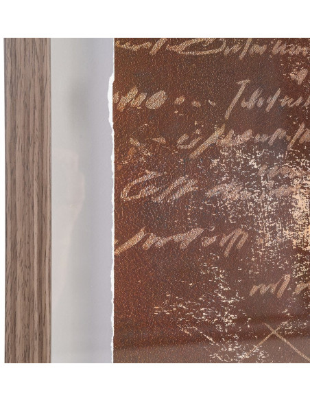 Grand Tableau mural moderne imprimé Visage antique Cadre PS marron effet bois 94x124 Oarin - 3