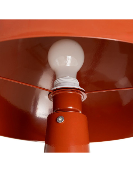 Grand Lampadaire sur pied Champignon Hauteur 128 cm Rouge brique Kivan - 4