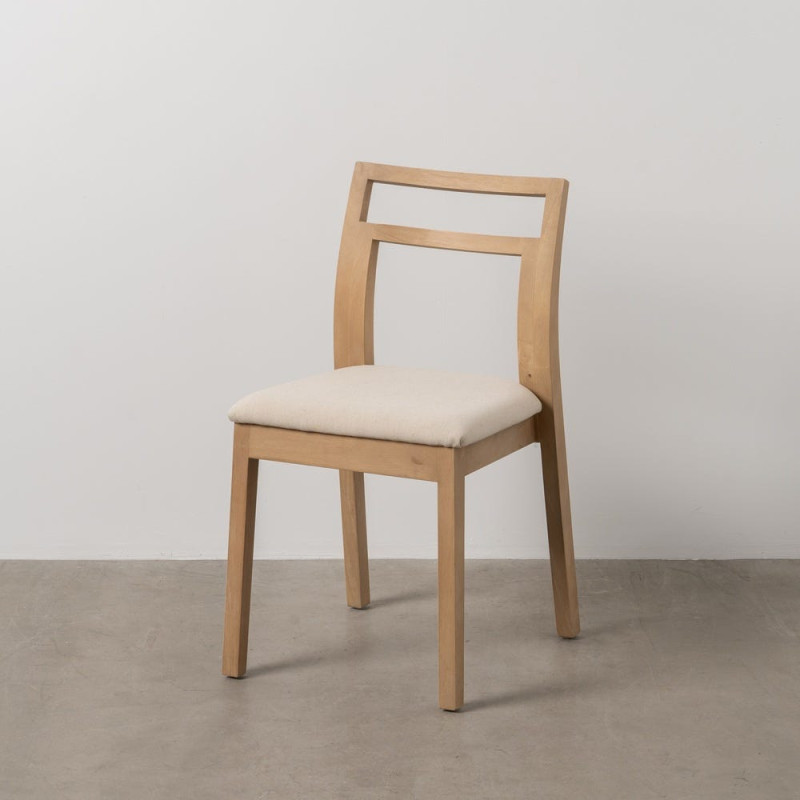 Chaise minimaliste moderne Naturel Tissu Beige Keyro (Lot de 2) - 12