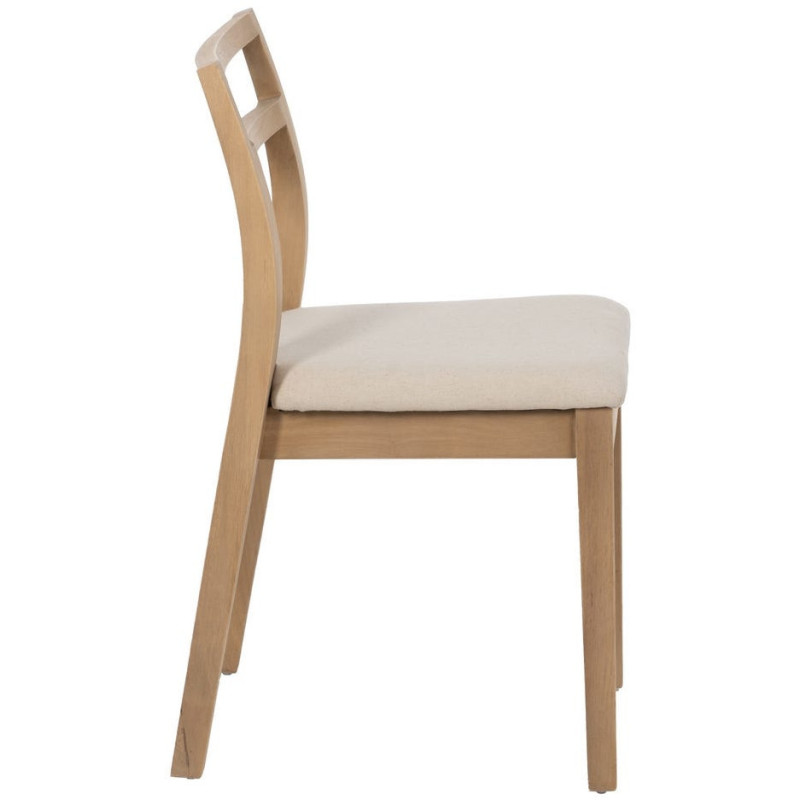 Chaise minimaliste moderne Naturel Tissu Beige Keyro (Lot de 2) - 3