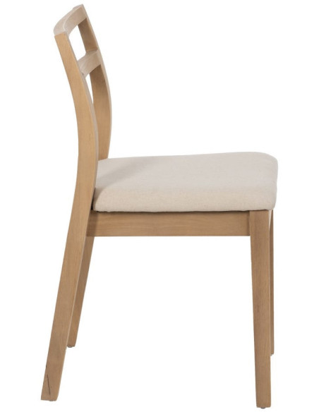 Chaise minimaliste moderne Naturel Tissu Beige Keyro (Lot de 2) - 3